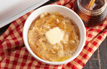 Oatmeal with Butter and Sweetened with Honey