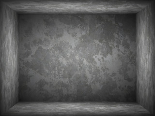 Gray and black background. Studio background with concrete wall. Empty room with dark color. Texture dark floor with old wall. Elegant and beautiful studio background.