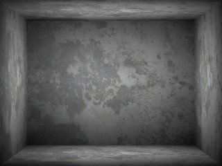 Gray and black background. Studio background with concrete wall. Empty room with dark color. Texture dark floor with old wall. Elegant and beautiful studio background.