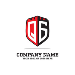 QG Initial letter logo design , clean and clever vector - can used technology, internet,antivirus, real estate, gym