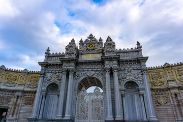 Fototapeta na wymiar Dolmabahce Palace entrance also known as Gate of Sultan, Istanbul, Turkey