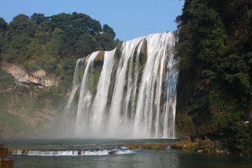 Huangguoshu waterfall with great force
