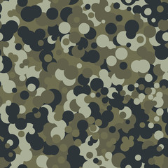 Naklejka premium Seamless camo pattern made of spots