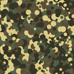 Seamless camo pattern made of spots