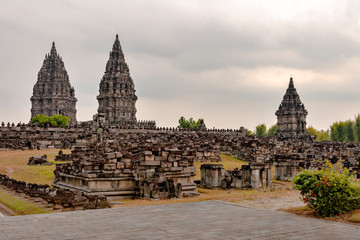 Fototapeta premium Prambanan complex in Indonesia