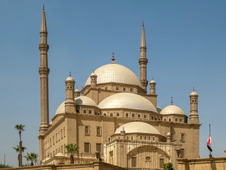 Fototapeta na wymiar close up of the alabaster mosque in cairo, egypt
