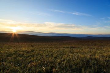 Fototapeta premium Sunrise on the prairie