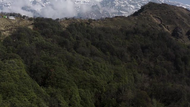 Nepal, Annapurna. Mardi Himal trek. Areial footage