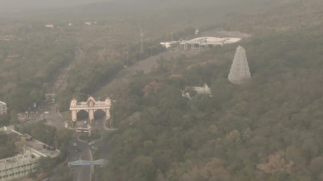 Tirupati, India, 4k aerial drone ungraded footage