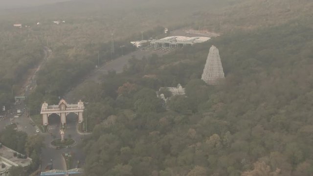 Tirupati, India, 4k aerial drone ungraded footage
