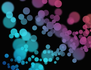 Bokeh light effect in bright colors to create abstract background or backdrop