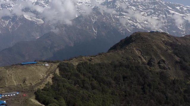 Nepal, Annapurna. Mardi Himal trek. Areial footage