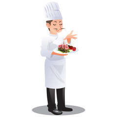 Chef illustration in occupation concept