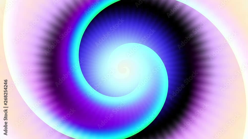 Poster Endless spinning futuristic Spiral. Seamless looping footage. Abstract helix.