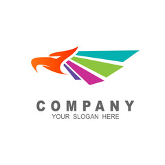 Obraz premium eagle logo with colorful design template