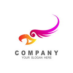 Fototapeta premium luxury eagle logo, vector logo template, simple logo template