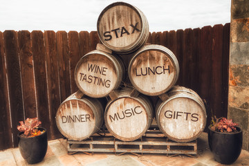 Wooden Wine Barrels