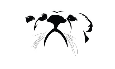 lion head with white style 