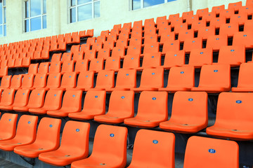 Naklejka premium The stadium was empty of stands