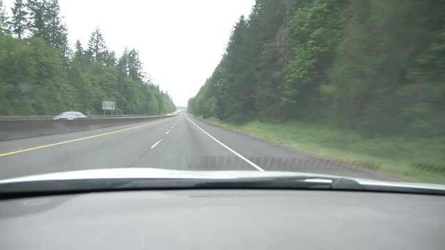 Road Trip Hwy12 driving fast and slow, exits, businesses homes fields animals signs light shadows two-lane paved road overcast day.