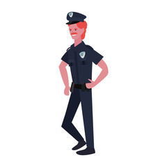 policeman character uniform