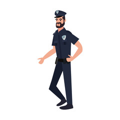 policeman character uniform
