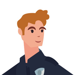 policeman character uniform