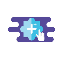 Obraz premium pluss symbol add icon