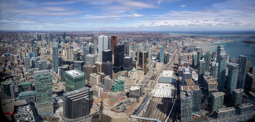 Aerial panorama of the city