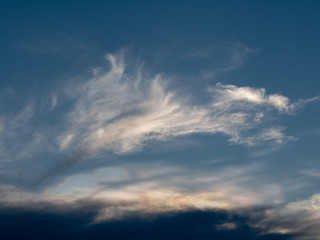 Fototapeta premium Blue sky background with white clouds