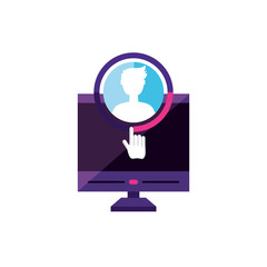 desktop with male profile account