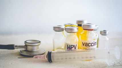 Many bottles of vaccines 