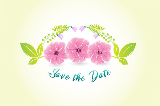 Flower watercolor logo vector image design