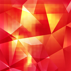 Fototapeta premium Modern Angular Abstract Red Mosaic
