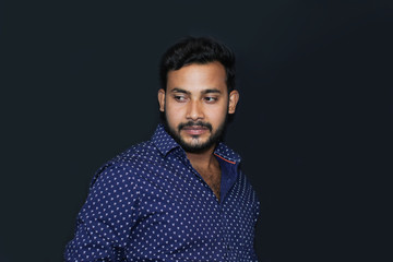 Fototapeta premium portrait of a young man model close up