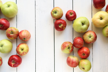 Apfel Äpfel Hintergrund Tisch Brett 