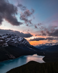sunset in the mountains