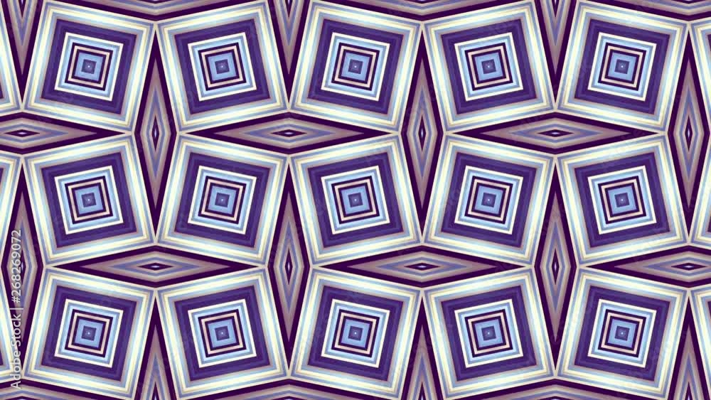 Poster Transforming abstract shapes. Abstract geometric background. Seamless looping footage.