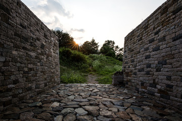 Fototapeta na wymiar Gomosan fortress is a fortress wall of the Three Kingdoms Period in Korea.