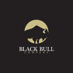 Bull logo design vector template