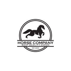 Horse logo inspiration design template