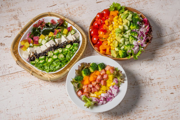 チョップドサラダ Beautiful and colorful chopped salad