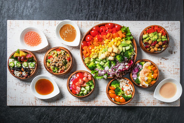 チョップドサラダ Beautiful and colorful chopped salad