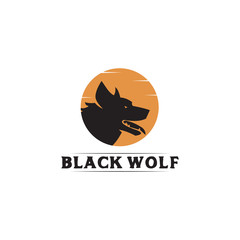 Wolf logo design vector template