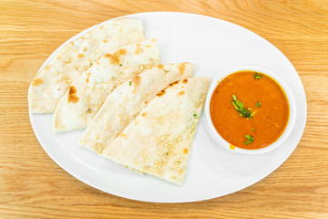 roti with curry chicken soup