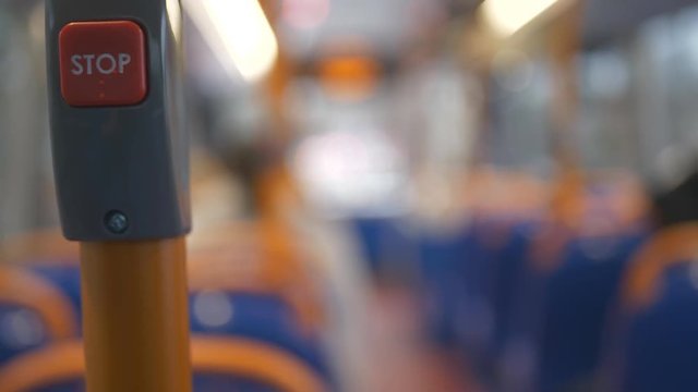 Stop button in a bus.