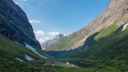 Timelapse at a norwegian valley called Norangsdalen.