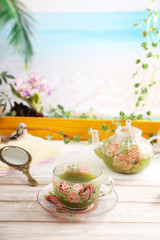 一杯のハーブティー