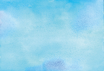 空　水色　グラデーション　水彩イラスト　背景
