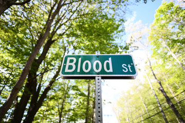Fototapeta premium Blood Street Sign